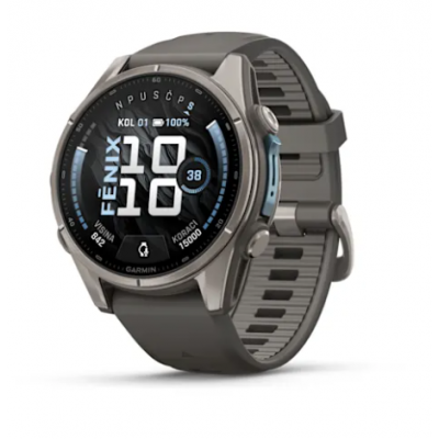 Garmin Fenix 9 47 mm AMOLED Titanium Pebble Gray